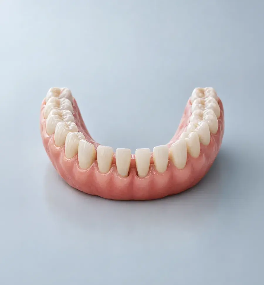 Zahnmodell mit Zahnlücken – Invisalign Kieferorthopädie Kronenberg Luzern